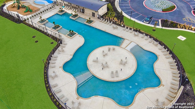 22716 Match Play, San Antonio, TX 78261 - drone / aerial view of a pool