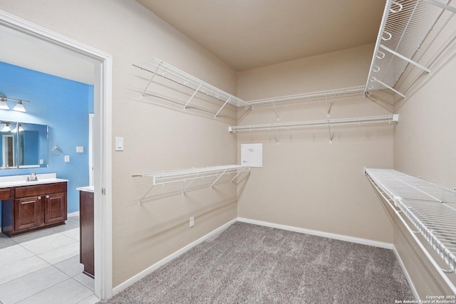 519 Catanbo, San Antonio, TX 78258 - spacious closet with a sink and light carpet