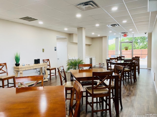 7039 San Pedro Ave Unit 601, San Antonio, TX 78216 - dining space with wood finished floors and recessed lighting