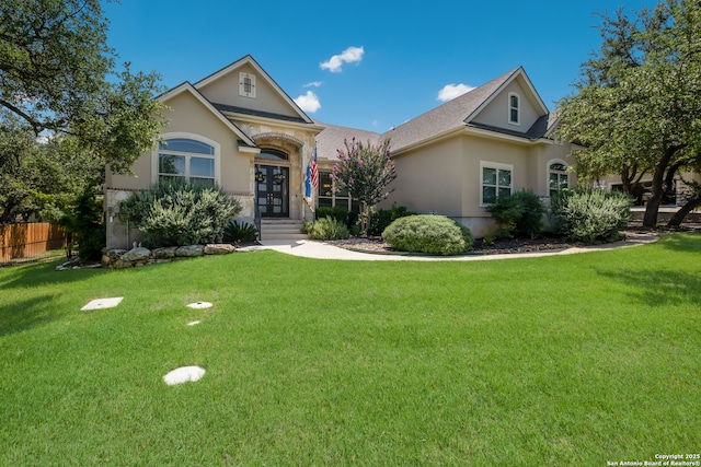26130 Sunny Mdw, San Antonio, TX 78260 - view of front of home featuring french doors and stucco siding