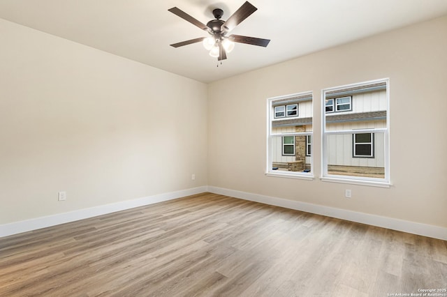 302 Riley Way, Kerrville, TX 78028 - unfurnished room featuring light wood-style floors and ceiling fan