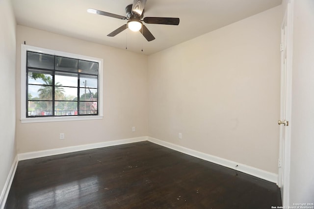 1002 Kampmann Blvd, San Antonio, TX 78201 - spare room featuring dark wood finished floors and a ceiling fan