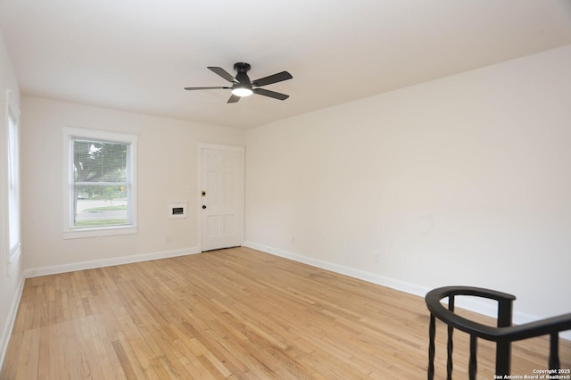 1002 Kampmann Blvd, San Antonio, TX 78201 - spare room with light wood-style flooring and a ceiling fan