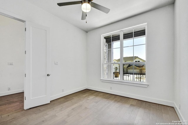 228 Dulce Vis, Boerne, TX 78006 - unfurnished room with ceiling fan and wood finished floors
