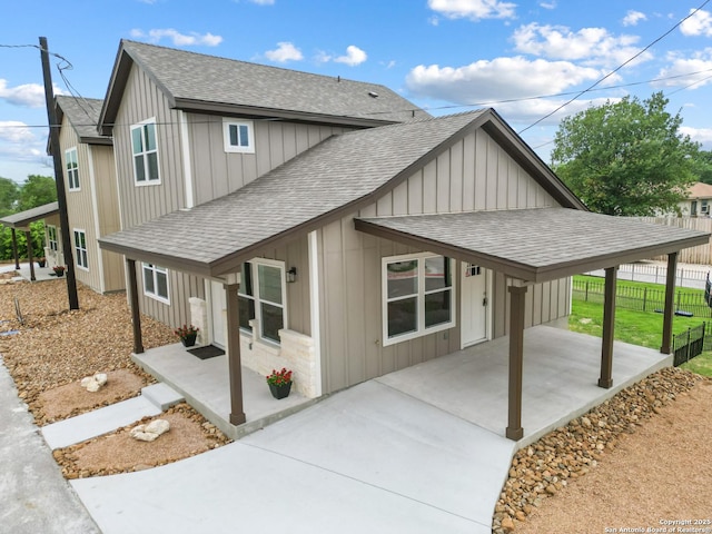 304 Riley Way, Kerrville, TX 78028 - view of front of home with a shingled roof and board and batten siding