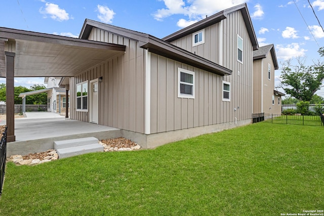 304 Riley Way, Kerrville, TX 78028 - view of property exterior featuring board and batten siding and a patio area