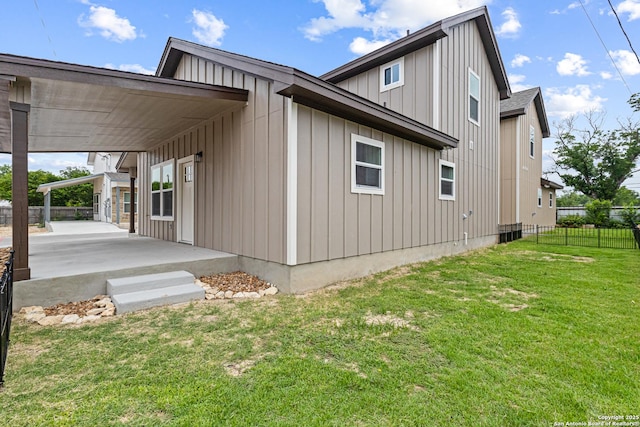 304 Riley Way, Kerrville, TX 78028 - view of side of property featuring board and batten siding and a patio area
