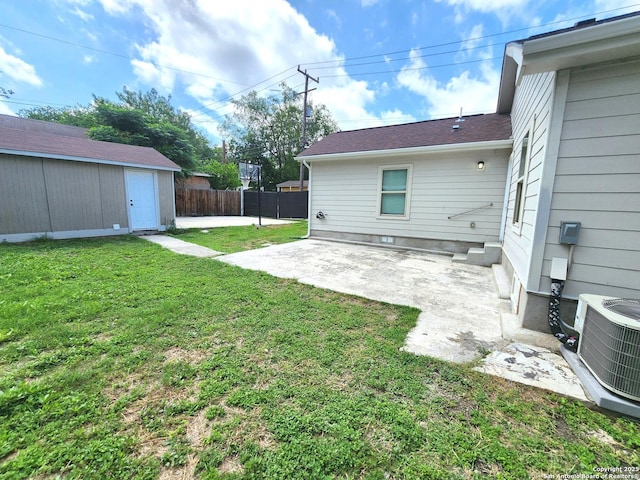 102 Wonder, San Antonio, TX 78213 - view of yard featuring a patio and a storage shed