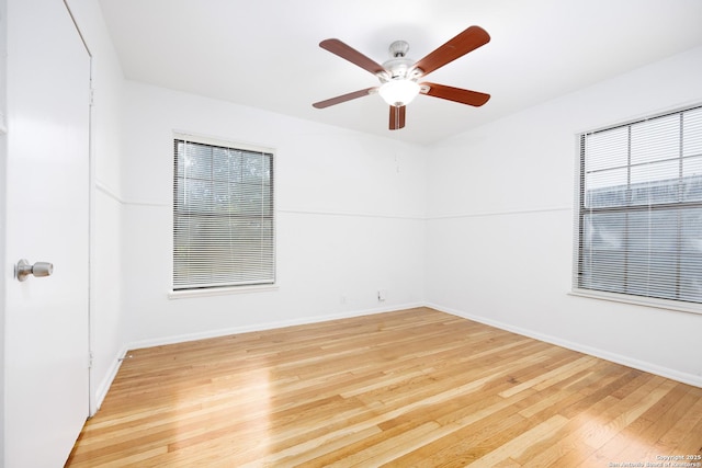 251 Serna, San Antonio, TX 78218 - spare room featuring ceiling fan and light wood-type flooring