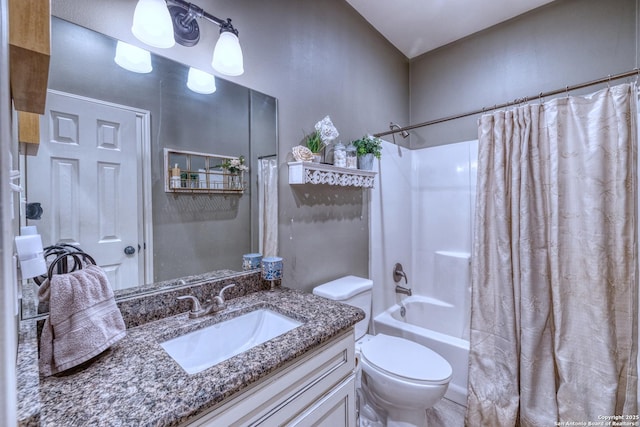104 Sunday Ct, Uvalde, TX 78801 - bathroom with shower / tub combo with curtain and vanity