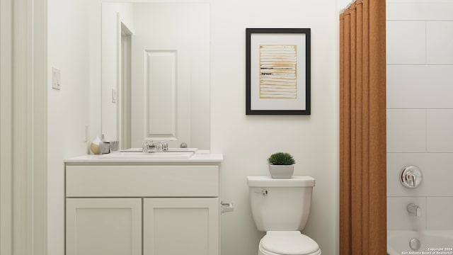 8960 San Carlos, Seguin, TX 78155 - full bath featuring vanity and shower / bath combo with shower curtain