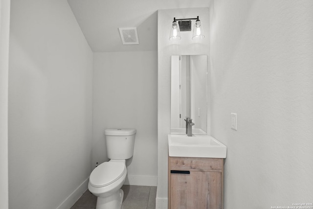10706 Pharaoh Run, San Antonio, TX 78254 - half bathroom featuring vanity and tile patterned floors