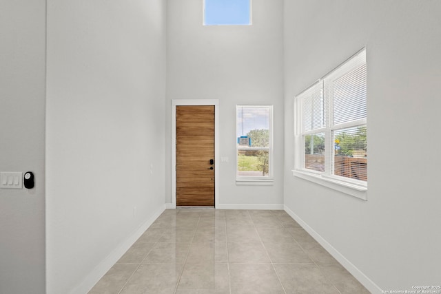 10706 Pharaoh Run, San Antonio, TX 78254 - foyer featuring light tile patterned floors and a high ceiling