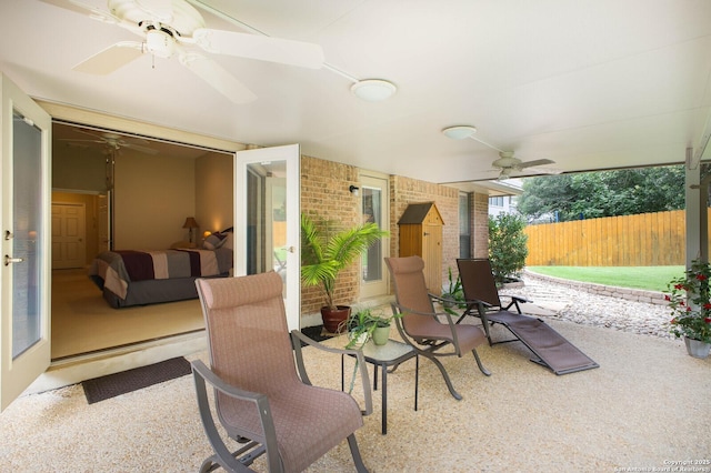 14630 Snip, San Antonio, TX 78248 - view of patio featuring ceiling fan