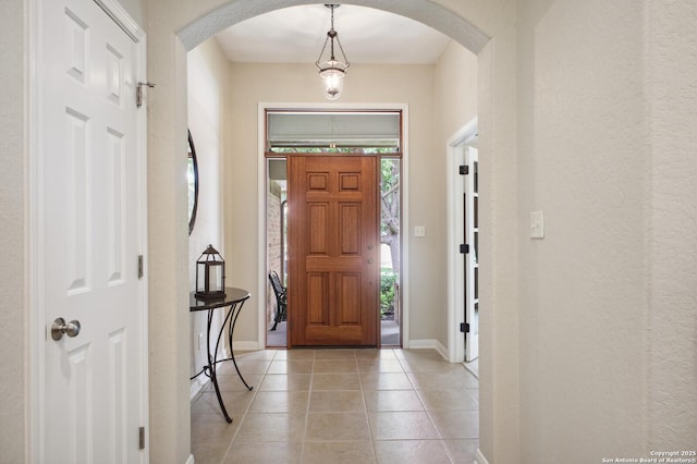 14630 Snip, San Antonio, TX 78248 - entryway with arched walkways and light tile patterned floors