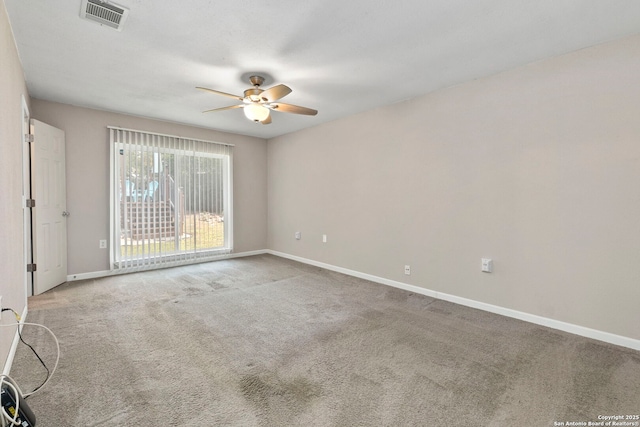 5811 Lake Chap, San Antonio, TX 78222 - unfurnished room with ceiling fan and carpet flooring