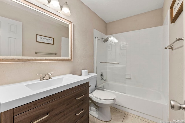 5811 Lake Chap, San Antonio, TX 78222 - bathroom with vanity, tile patterned flooring, and bathtub / shower combination