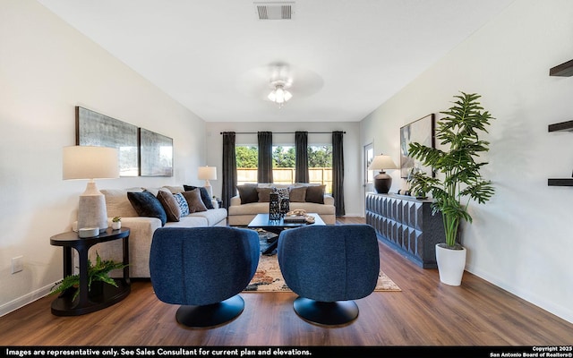4948 Hawkwell Ln, San Antonio, TX 77584 - living area featuring wood finished floors