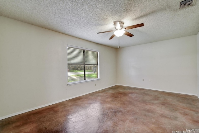 105 Apache, Cibolo, TX 78108 - unfurnished room featuring concrete floors, ceiling fan, and a textured ceiling