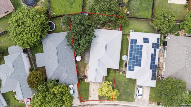 7643 Heathridge, San Antonio, TX 78250 - aerial overview of property's location with property boundaries highlighted