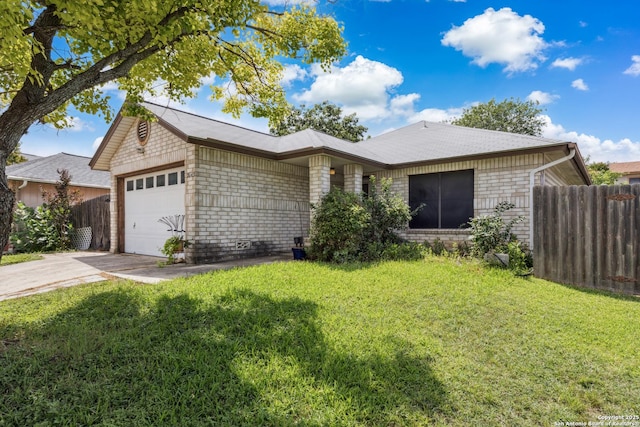 7643 Heathridge, San Antonio, TX 78250 - ranch-style house with an attached garage, driveway, and brick siding