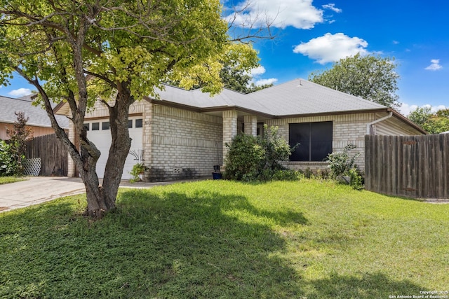 7643 Heathridge, San Antonio, TX 78250 - ranch-style house featuring brick siding, a garage, and concrete driveway