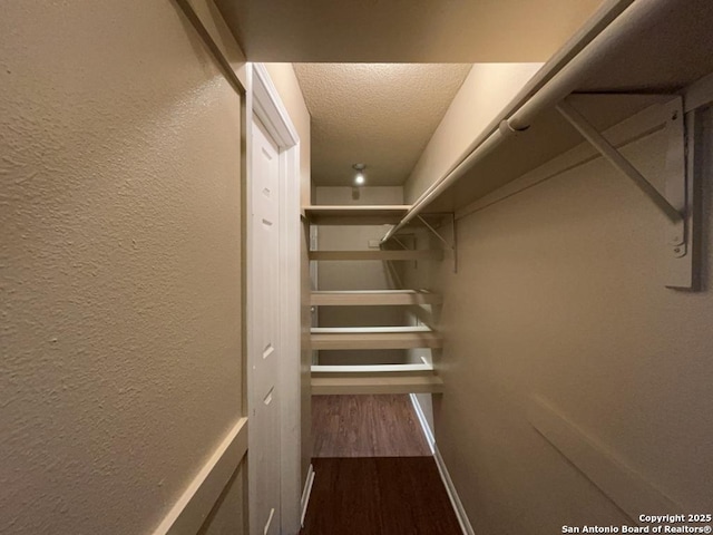 5103 Cabin Lake Dr, San Antonio, TX 78244 - walk in closet featuring dark wood-type flooring
