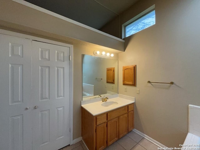 5103 Cabin Lake Dr, San Antonio, TX 78244 - bathroom with vanity and tile patterned floors