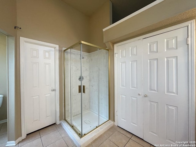 5103 Cabin Lake Dr, San Antonio, TX 78244 - full bathroom with tile patterned flooring and a shower stall