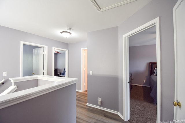 10310 Mission Crk, Converse, TX 78109 - hall featuring wood finished floors and baseboards