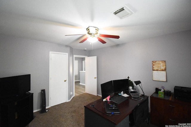 10310 Mission Crk, Converse, TX 78109 - office featuring ceiling fan and carpet floors