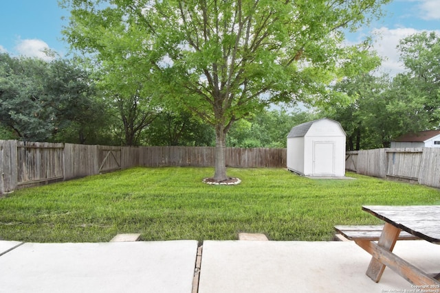 10310 Mission Crk, Converse, TX 78109 - fenced backyard featuring a storage shed and a patio