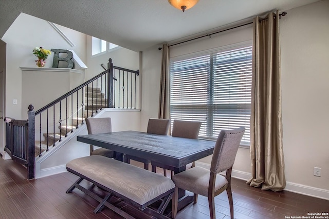5938 Akin Song, San Antonio, TX 78261 - dining area featuring wood finished floors and stairway