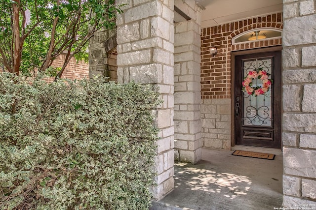5938 Akin Song, San Antonio, TX 78261 - property entrance featuring brick siding