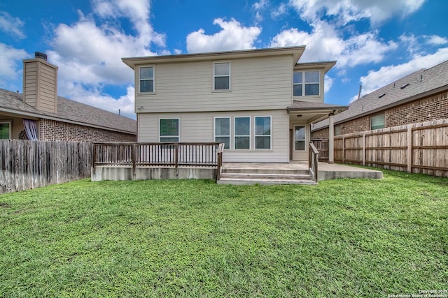 5938 Akin Song, San Antonio, TX 78261 - rear view of property featuring a fenced backyard, a patio, and a deck
