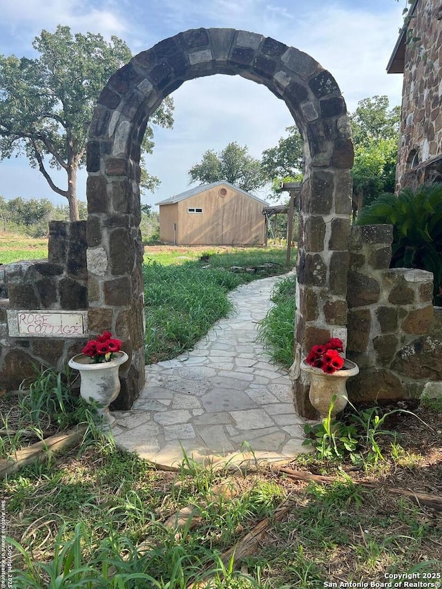 184 Guadalupe Hls, Seguin, TX 78155 - view of yard featuring an outdoor structure
