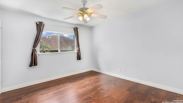 2530 Melrose Cyn, San Antonio, TX 78232 - spare room featuring hardwood / wood-style floors and a ceiling fan