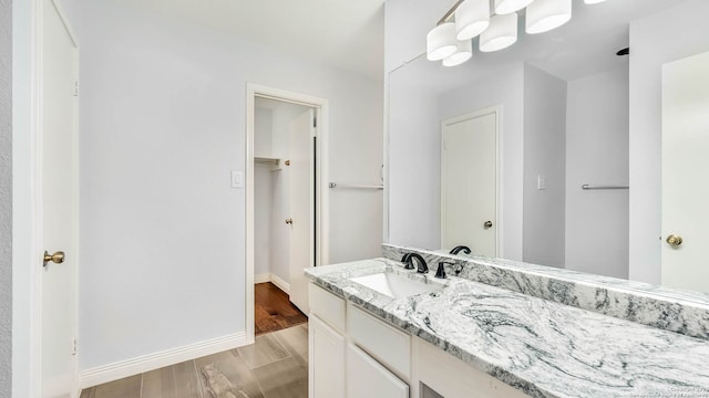 2530 Melrose Cyn, San Antonio, TX 78232 - bathroom with vanity and baseboards