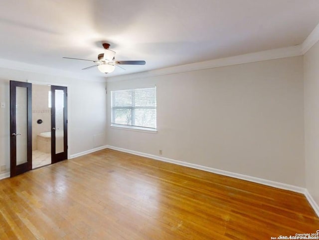 117 Bryker, Terrell Hills, TX 78209 - unfurnished room with a ceiling fan and light wood finished floors