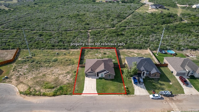 13 Hope, Uvalde, TX 78801 - aerial view of property's location with property parcel outlined