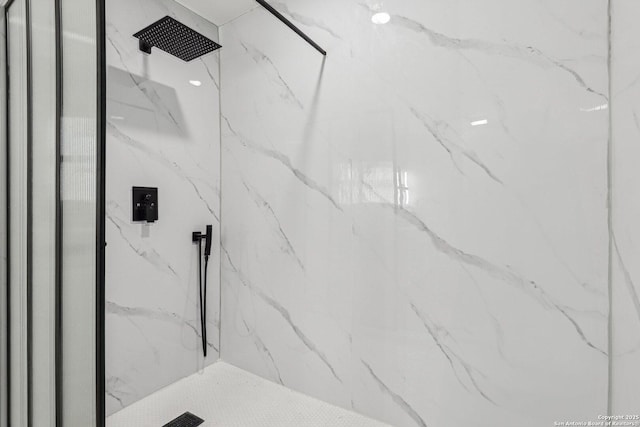 333 S Mesquite, New Braunfels, TX 78130 - full bathroom featuring a marble finish shower