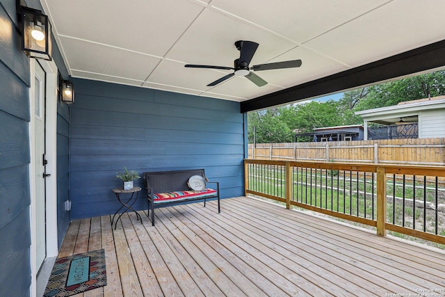 333 S Mesquite, New Braunfels, TX 78130 - wooden deck with a ceiling fan