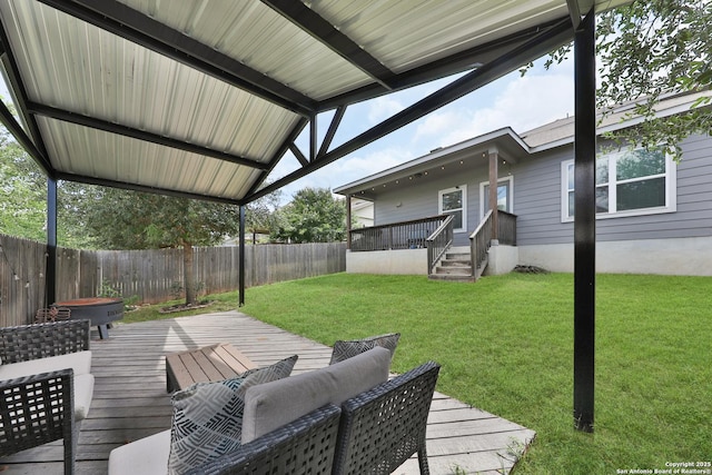 141 Whitetail Pass, San Antonio, TX 78253 - wooden terrace with a fenced backyard