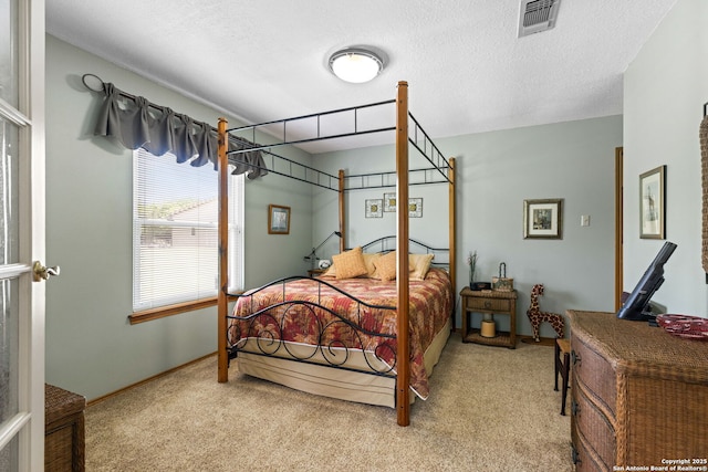 479 Park Rd 23, Blanco, TX 78606 - bedroom featuring light carpet and a textured ceiling
