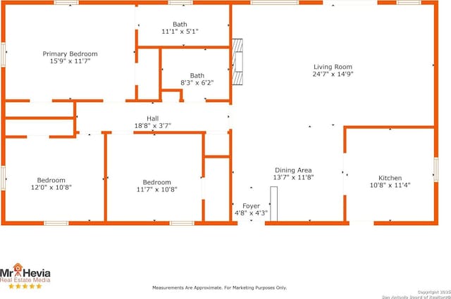 1245 Whitney, Pleasanton, TX 78064 - view of floor plan / room layout