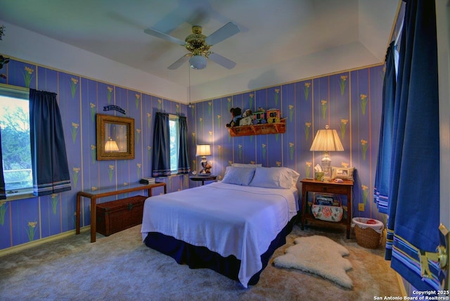 142 Four Bears Trl, Kerrville, TX 78028 - bedroom featuring multiple windows and carpet