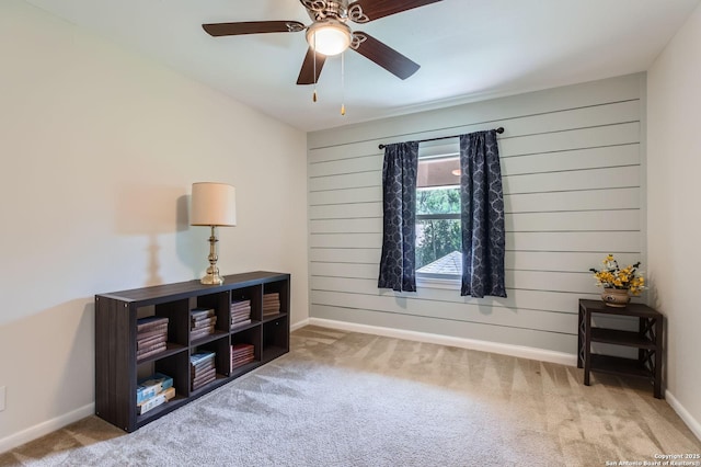 547 Patricia, San Antonio, TX 78216 - living area featuring carpet flooring and ceiling fan