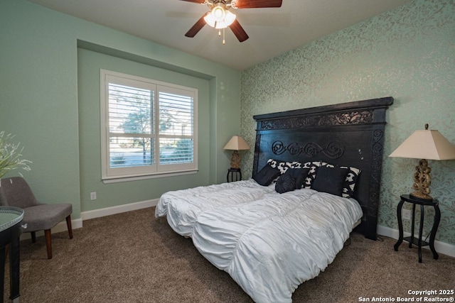 12 Denbury Gln, San Antonio, TX 78257 - carpeted bedroom with baseboards and ceiling fan
