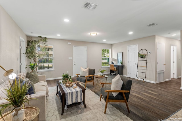 8810 Flint Vly, San Antonio, TX 78227 - living room featuring wood finished floors and recessed lighting