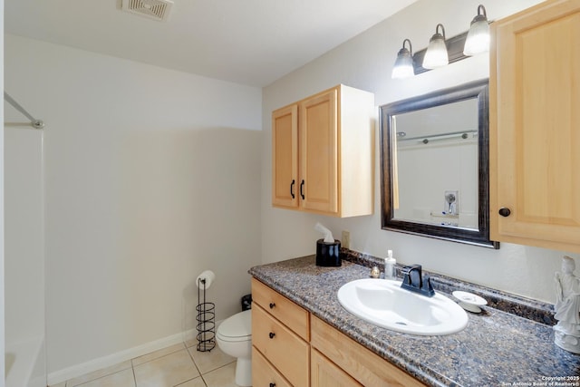 2743 Fairview, Canyon Lake, TX 78133 - bathroom featuring vanity, tile patterned flooring, and shower / bathtub combination